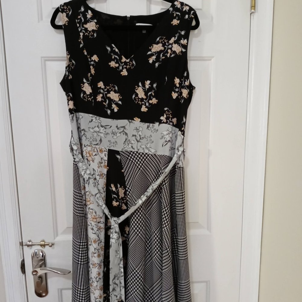Calvin Klein Size 10 Multiple Patterned Dress - image 1